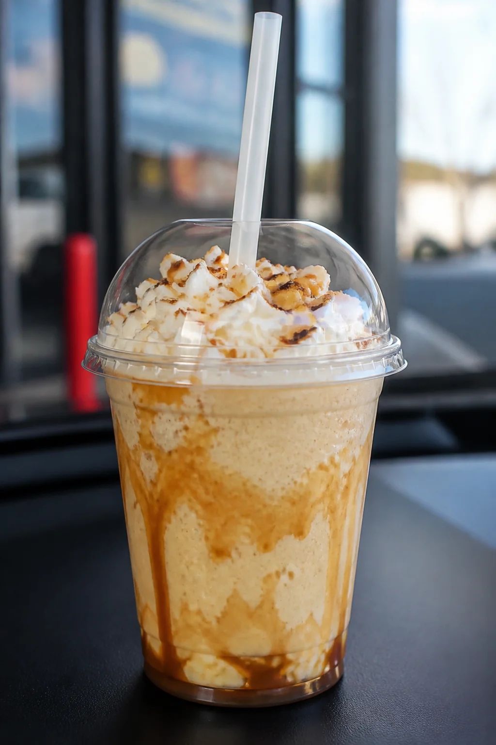 7 Brew Creme Brulee secret menu drink - salted caramel toasted marshmallow coffee drink