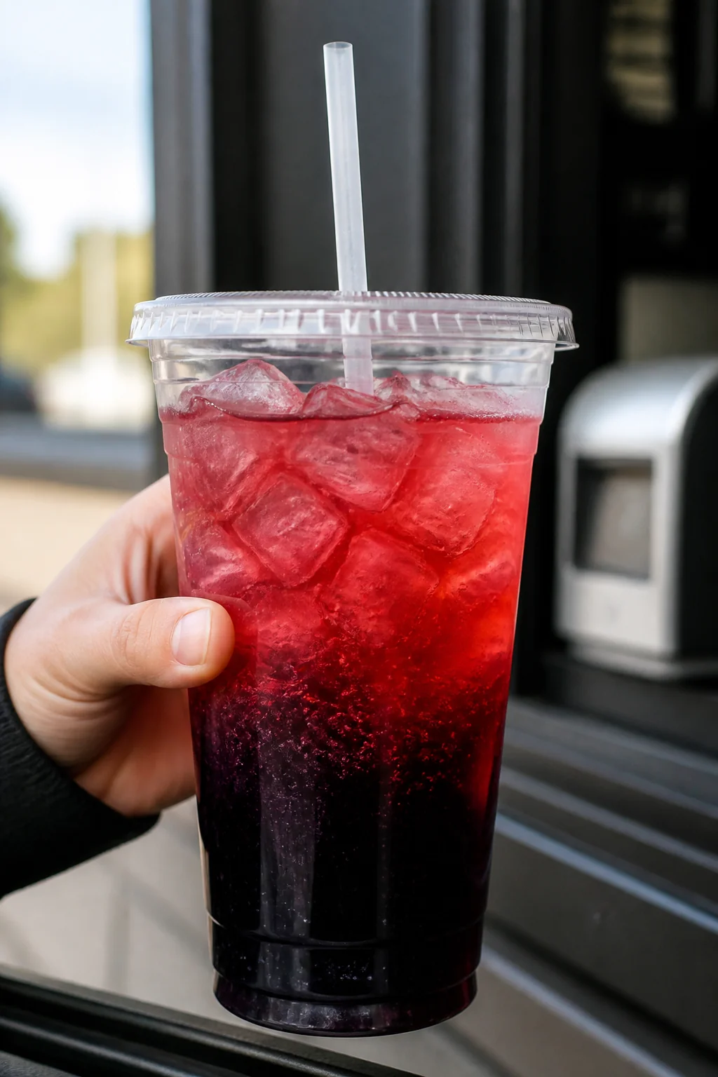7 Brew Dragons Blood secret menu drink - cherry blue raspberry energy drink