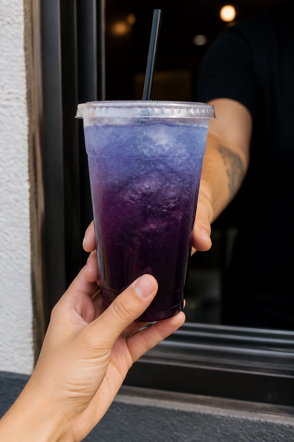 7 Brew Nightshade secret menu drink - lavender blue raspberry pomegranate energy drink